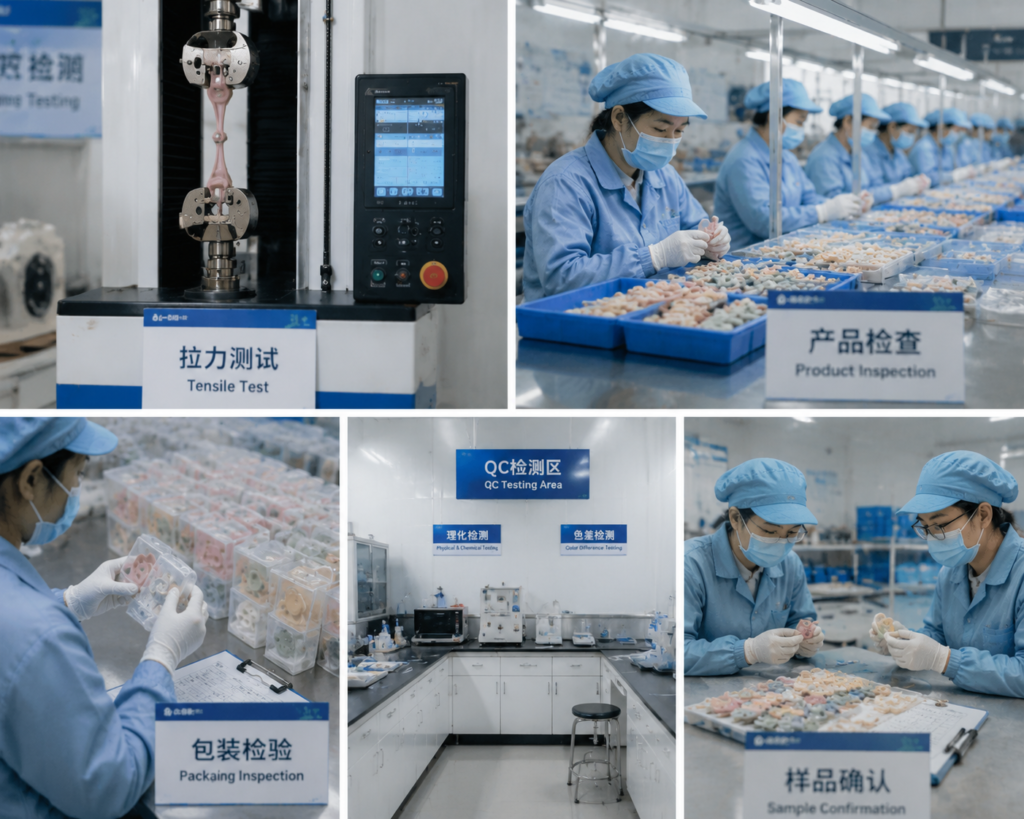 Baiya Silicone quality control and testing support for custom silicone baby products