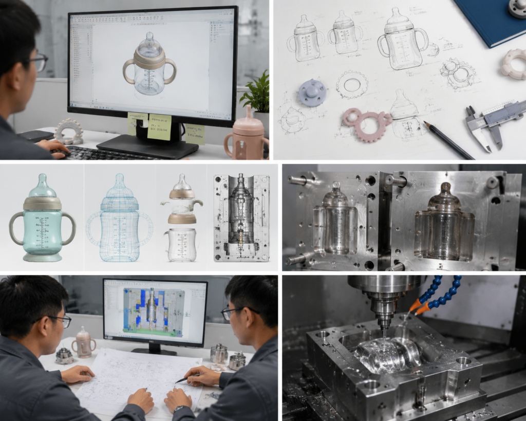 Silicone baby product mold development and 3D sampling support