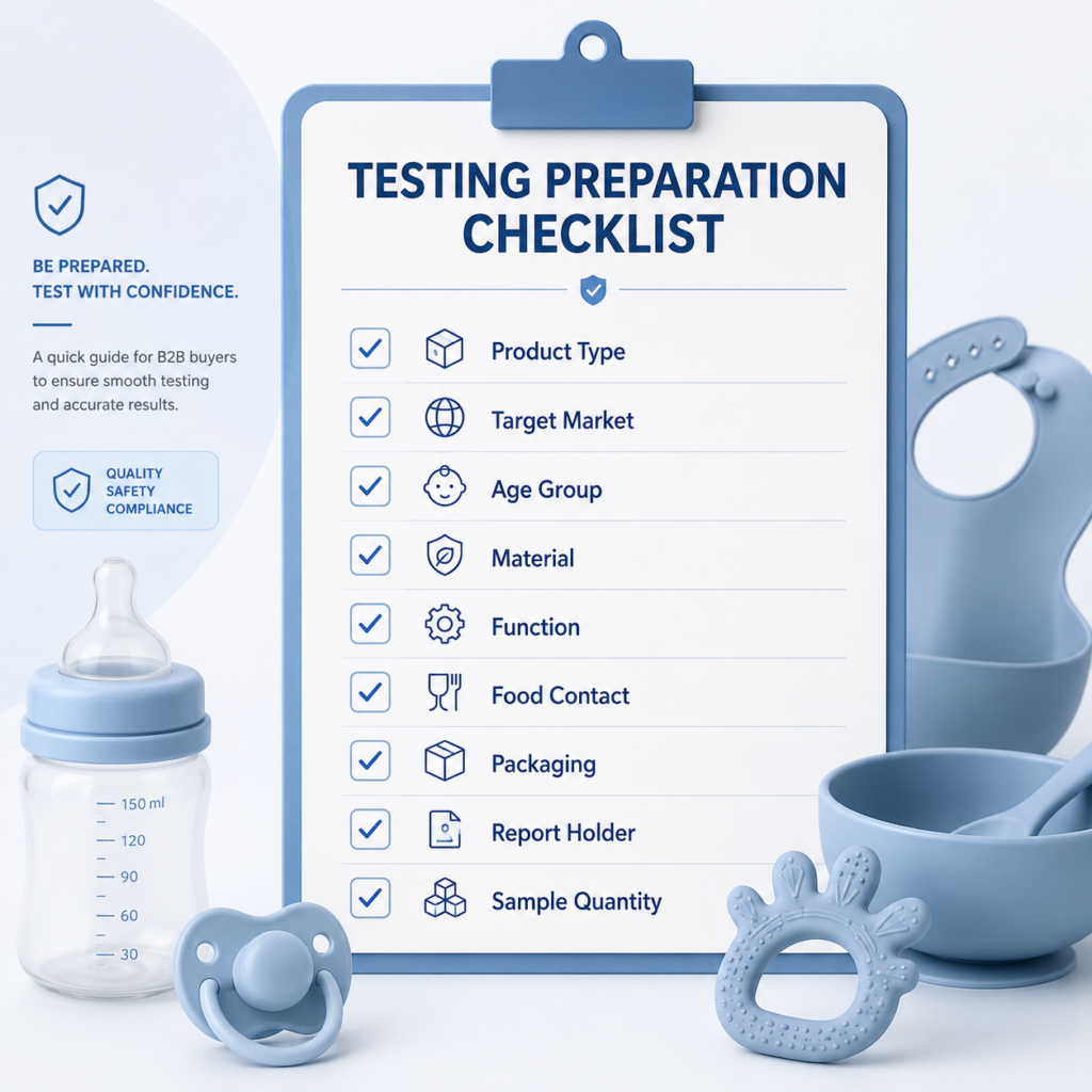 Silicone baby product certifications testing checklist for global buyers